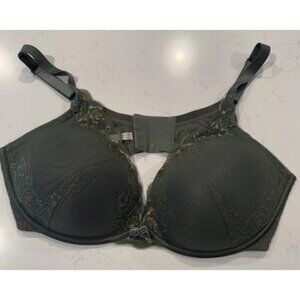 Ambrielle Women's Bra Lace 44 DDD Padded Underwire Adjustable Straps Green/gold